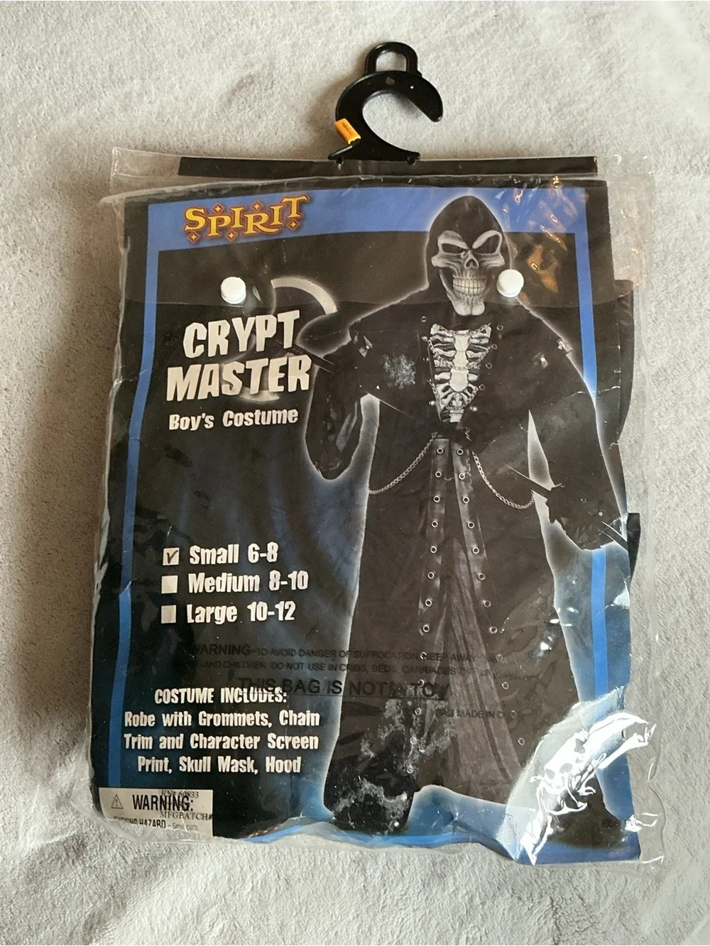 Spirit Crypt Master Halloween Boys 6 - 8 Costume - Black